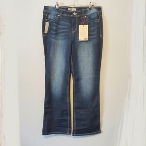 l.e.i. NWT Sophia Flare Hipster Jeans Size Juniors 17 LONG Y2K Boot Jeans